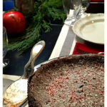a rich chocolate flourless cake with peppermint