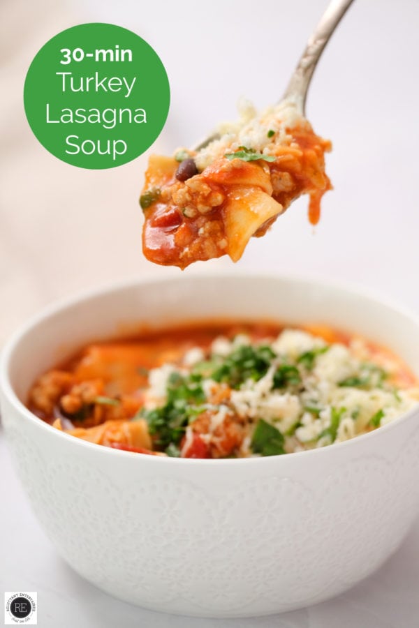 30-minute Turkey Lasagna Soup