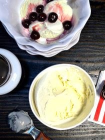 Amarena Toschi Black Cherries Vanilla Ice Cream