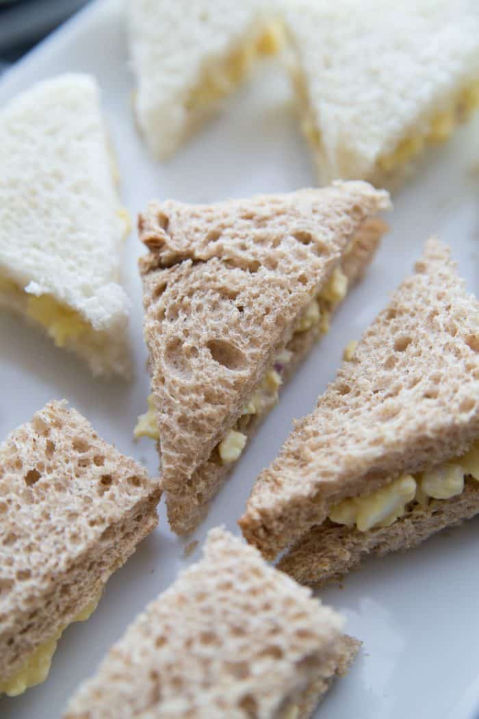 Downton Abbey Egg Salad Tea Sandwiches - Reluctant Entertainer