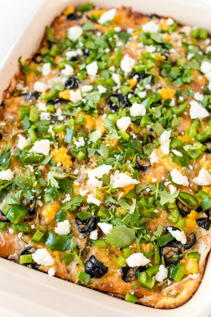 Easy Green Chili Corn Tortilla Strata