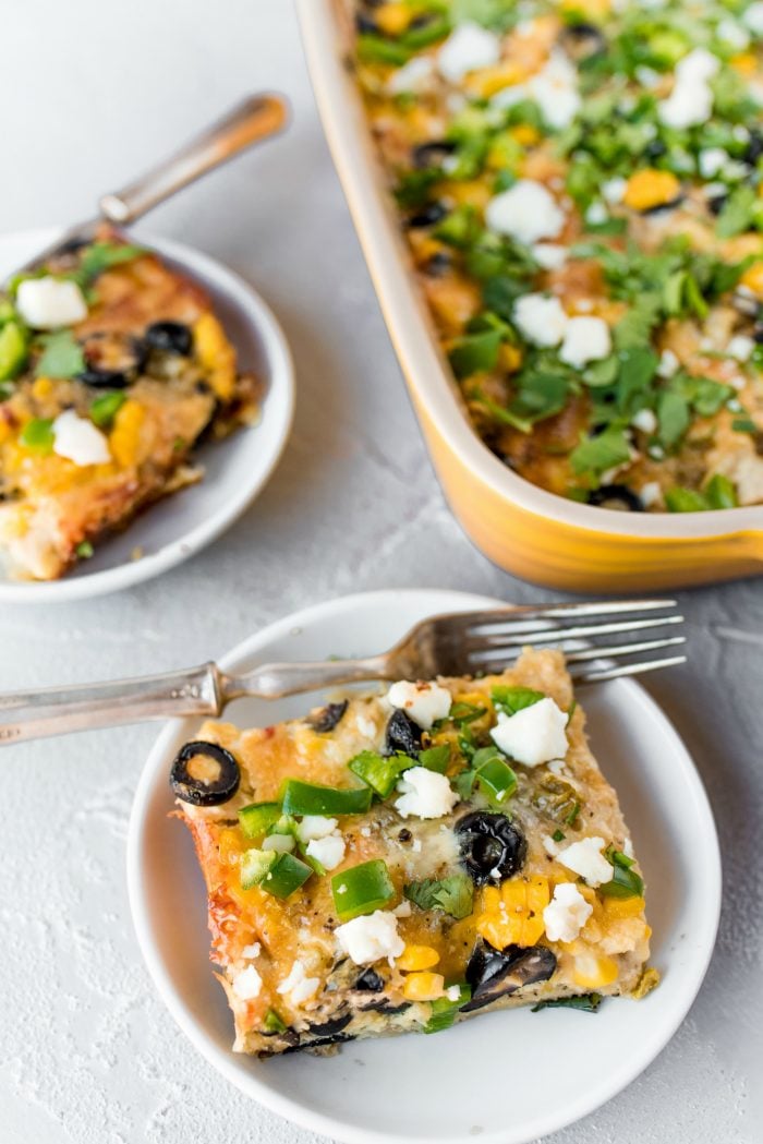 Green Chili Corn Tortilla Strata