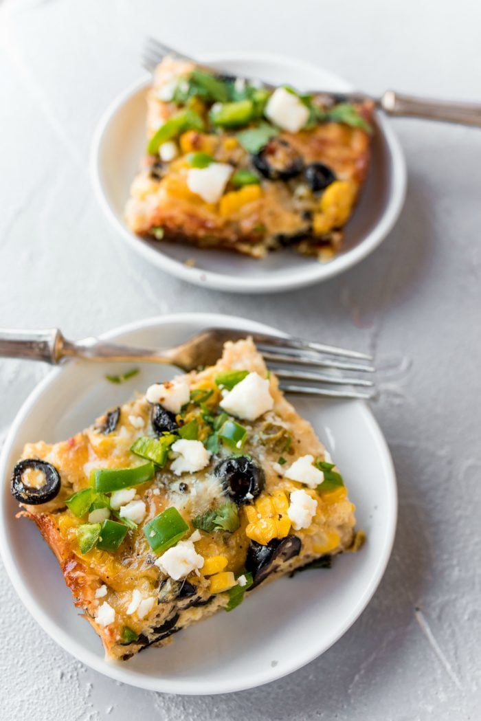 Delicious Green Chili Corn Tortilla Strata