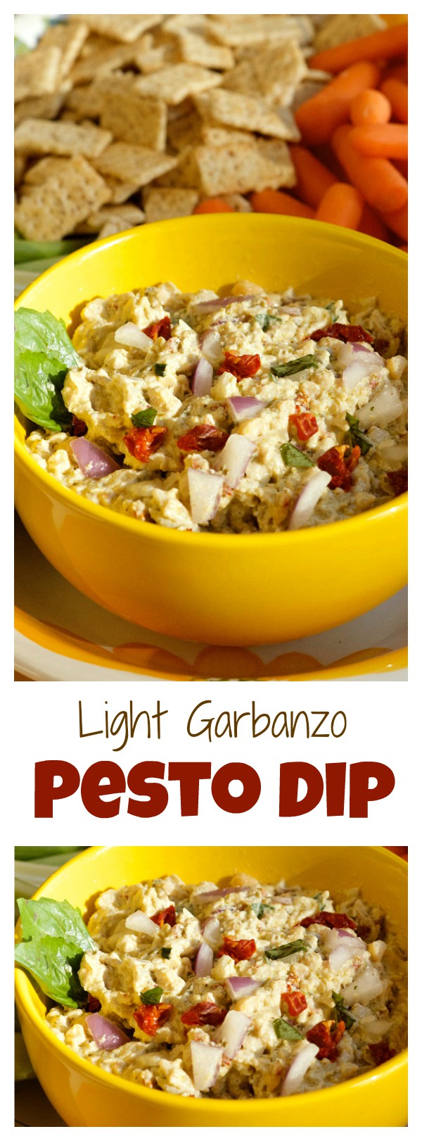 Light Garbanzo Pesto Dip