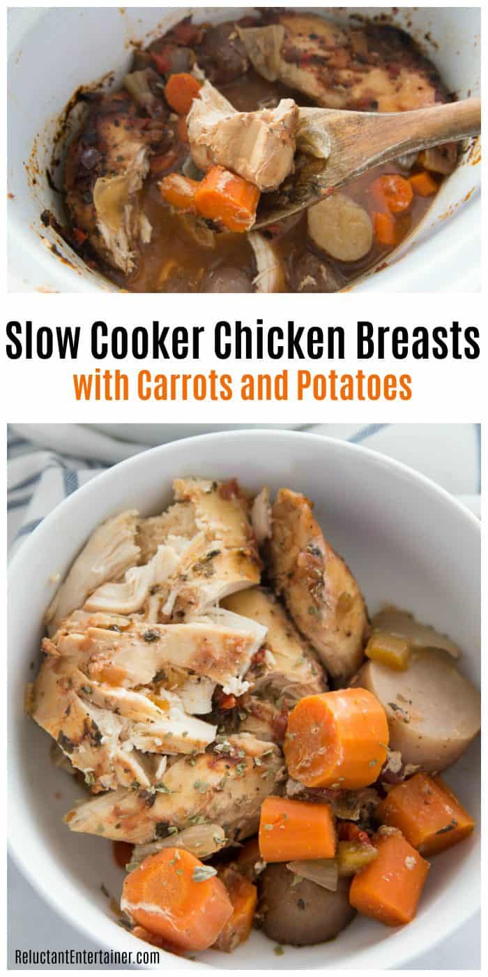 Slow Cooker Chicken Breasts with Carrots and Potatoes