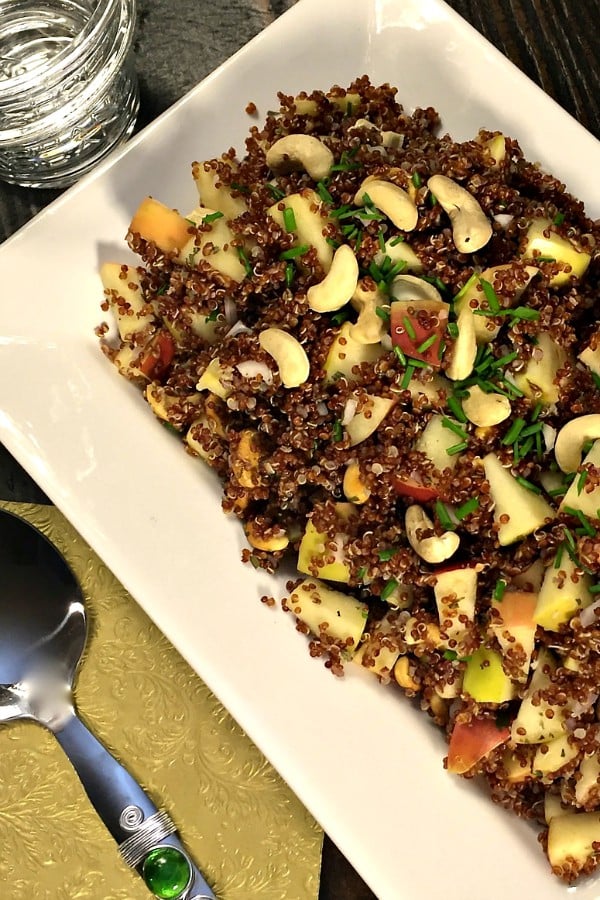 quinoa apple cashew salad and what is happiness?
