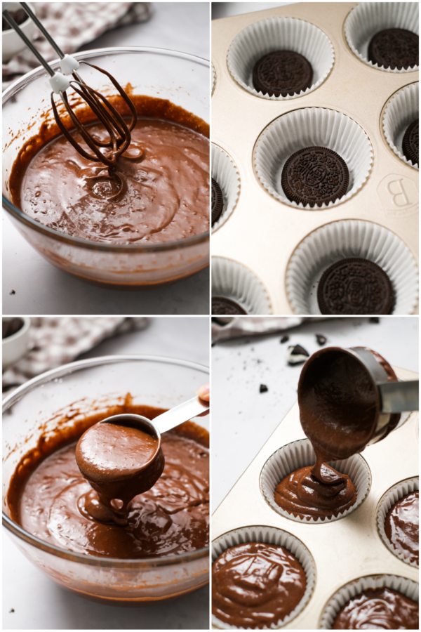 making chocolate cupcakes