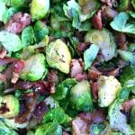 Caramelized Shallot Bacon Brussels Sprouts