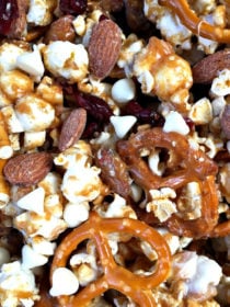 mixture of Almond Butter Pretzel Popcorn