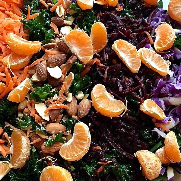 Kale Citrus Salad with Tahini Dressing