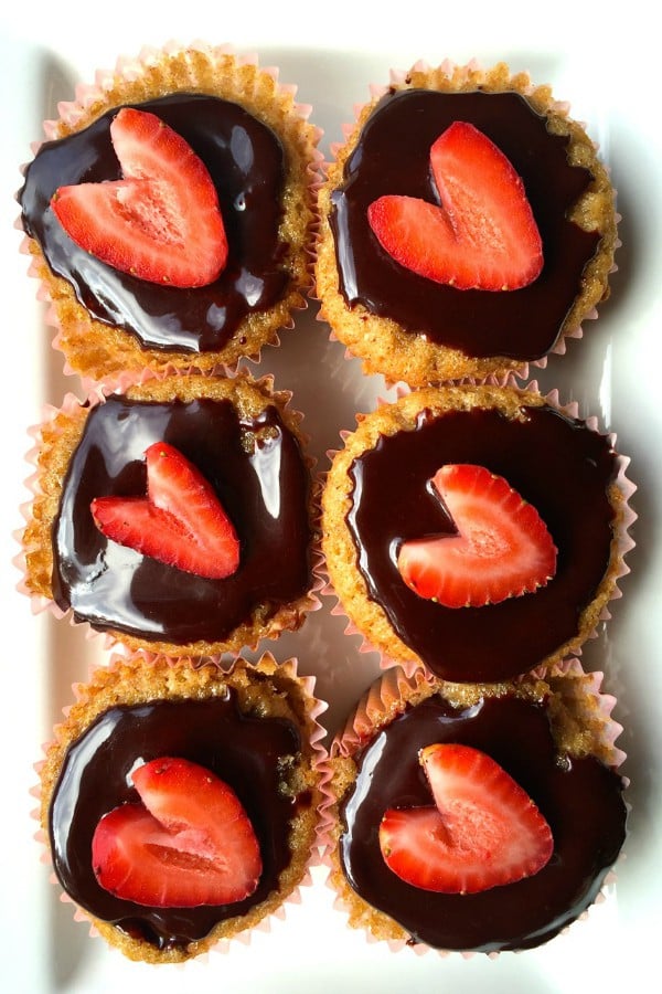 Strawberry Cupcakes with Ganache