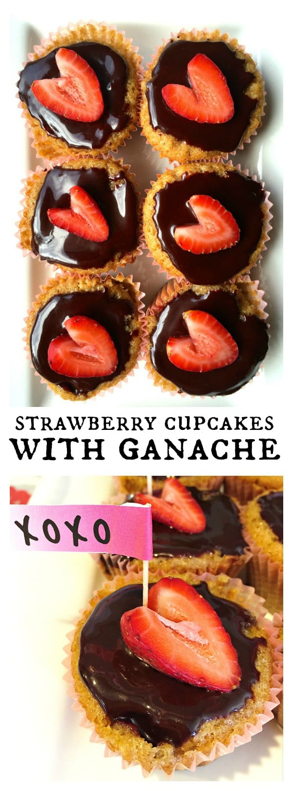 Strawberry Cupcakes with Ganache