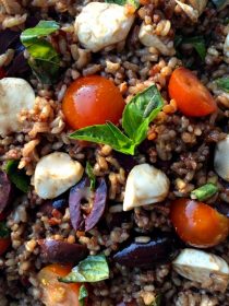 Wild Rice Salad, delicious served cold, at room temperature, or slightly warm (with melted cheese).