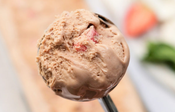 a scoop of nutella ice cream