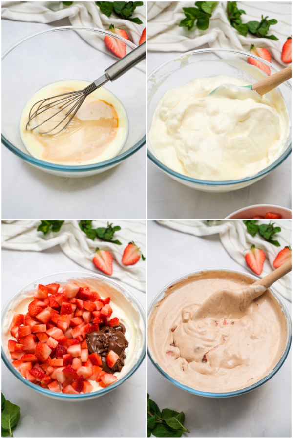 how to make strawberry nutella no churn