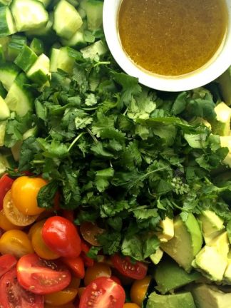 Cucumber Tomato Avocado Salad