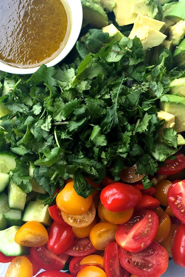 Cucumber Tomato Avocado Salad