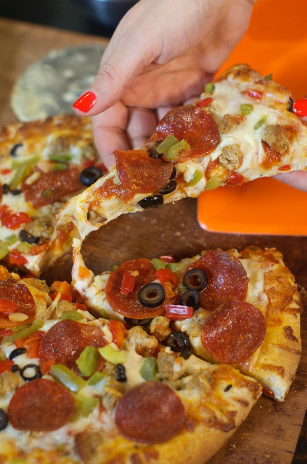 Cucumber Tomato Avocado Salad with a Basketball Pizza Party