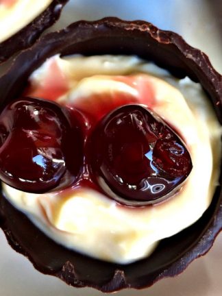 Lemon Cherry Chocolate Cups for easy entertaining