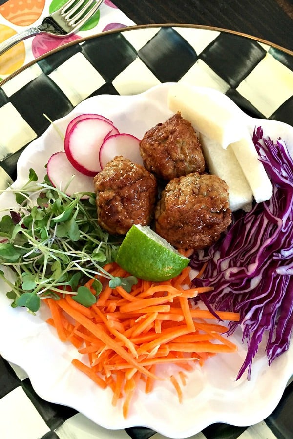 Pork Meatball Salad