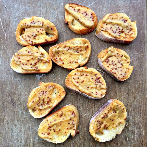 Pastrami Sauerkraut Crostini