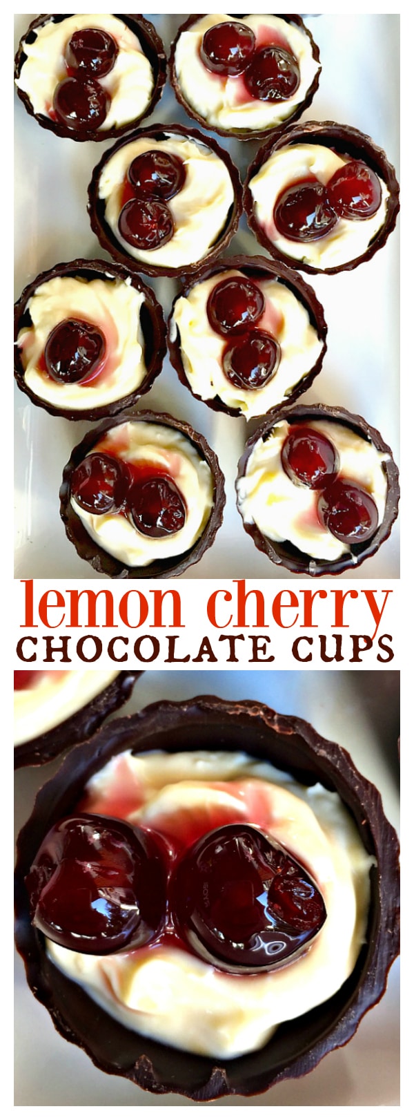 Lemon Cherry Chocolate Cups for easy entertaining