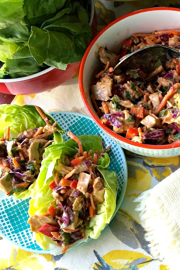 easy chicken lettuce wraps