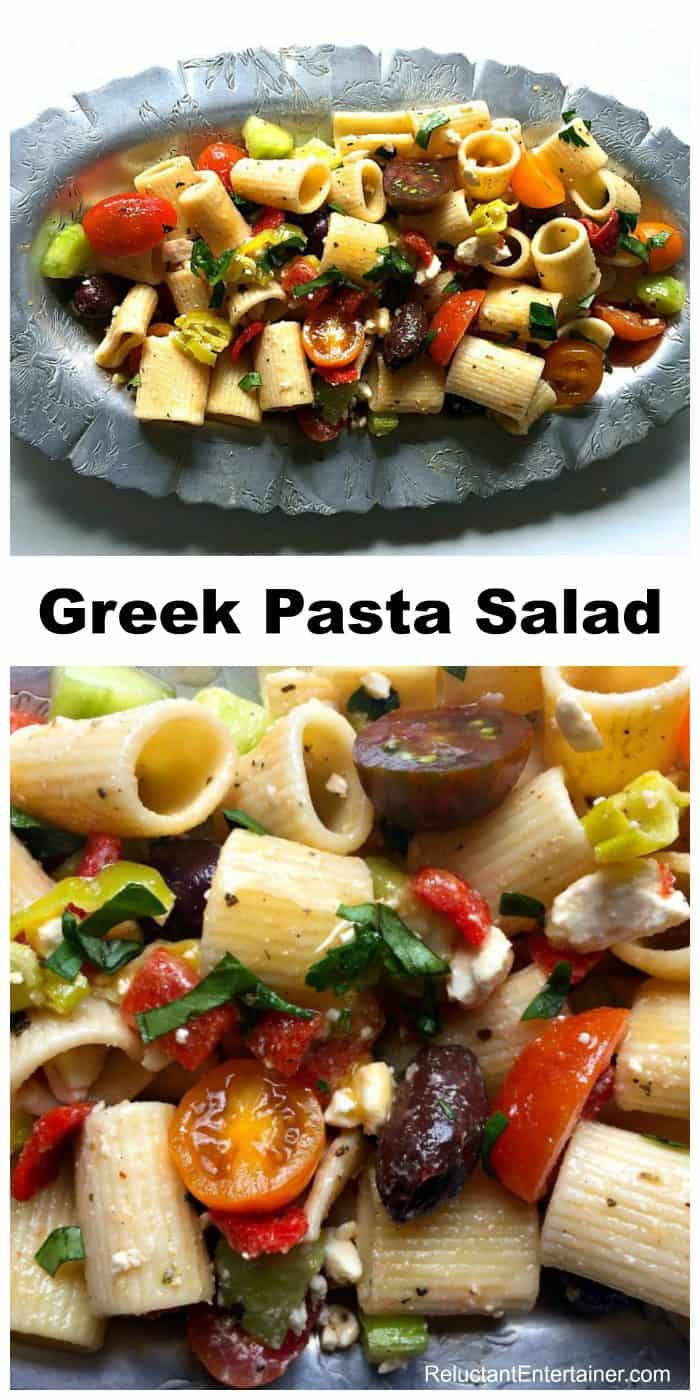 FABULOUS Greek Pasta Salad Recipe - Reluctant Entertainer