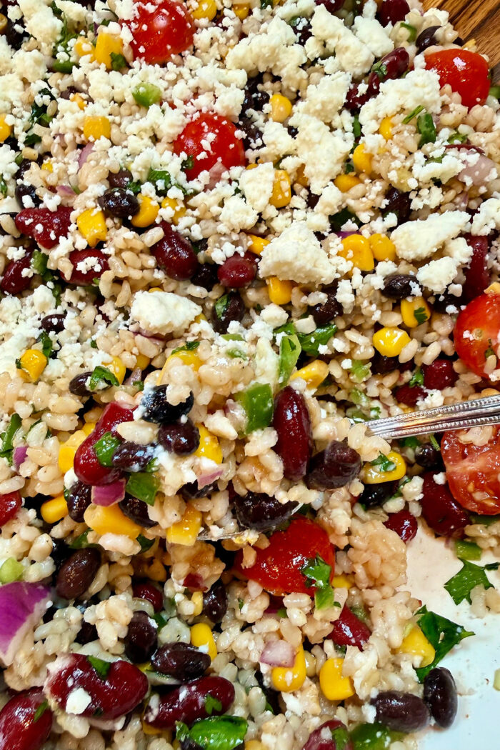 serving Mexican Rice Salad recipe