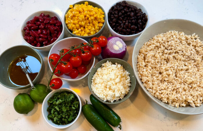 ingredients to make Mexican Rice Salad
