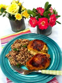 Apricot-Glazed Chicken Thighs