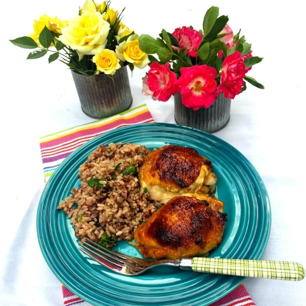 Apricot-Glazed Chicken Thighs