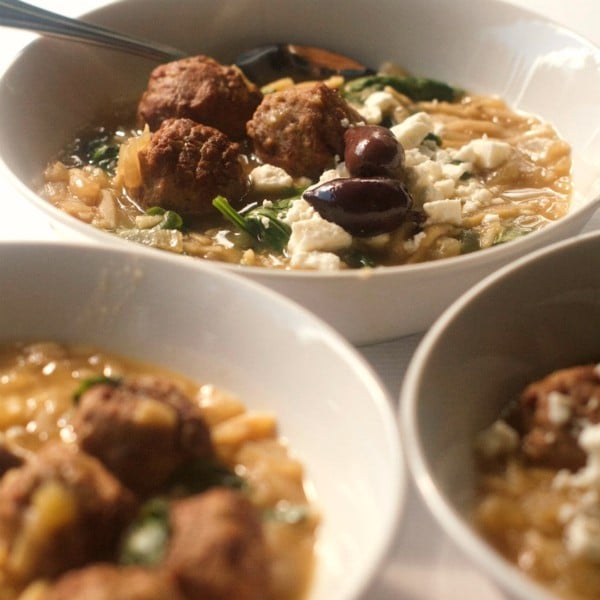 Slow Cooker Mediterranean Meatball Soup