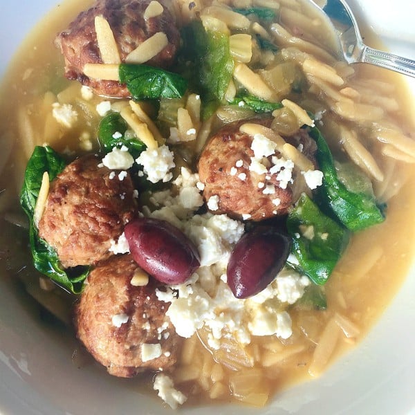 Slow Cooker Mediterranean Meatball Soup