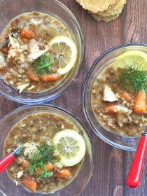 Chicken Lentil-Farro Soup