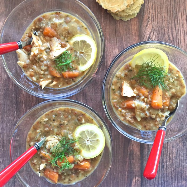 Chicken Lentil-Farro Soup