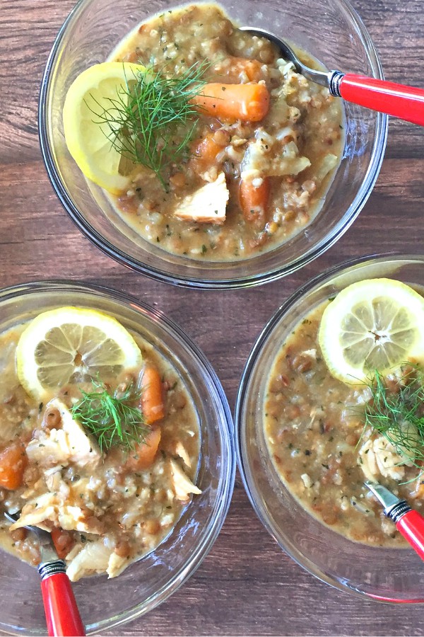 Chicken Lentil-Farro Soup