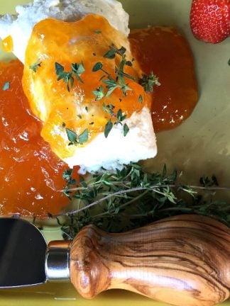 Goat Cheese Apricot Jam Appetizer