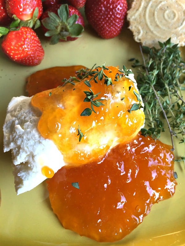Goat Cheese Apricot Jam Appetizer
