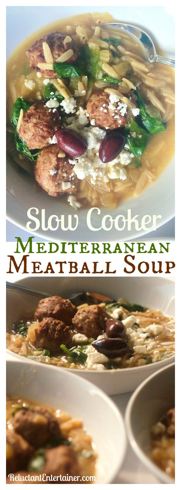 Slow Cooker Mediterranean Meatball Soup