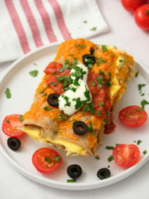 2 breakfast enchiladas