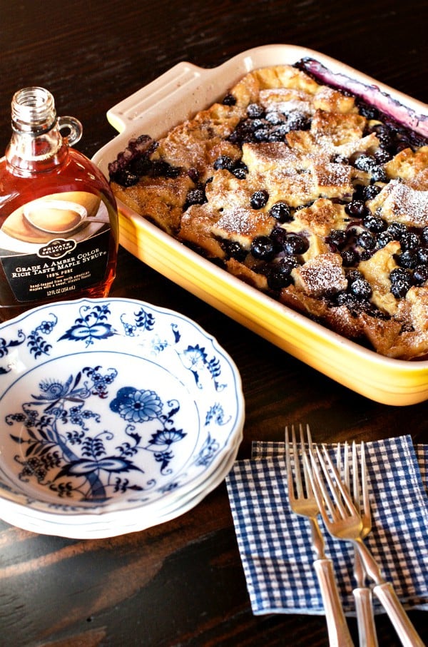 Blueberry Salted Caramel French Toast Casserole