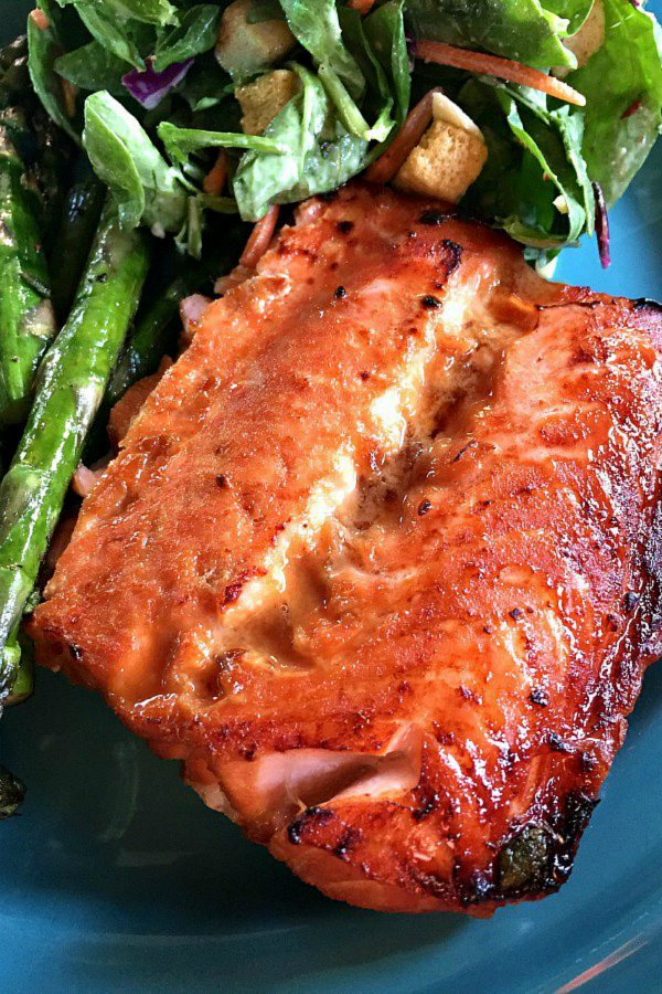 Broiled Teriyaki Salmon with veggies