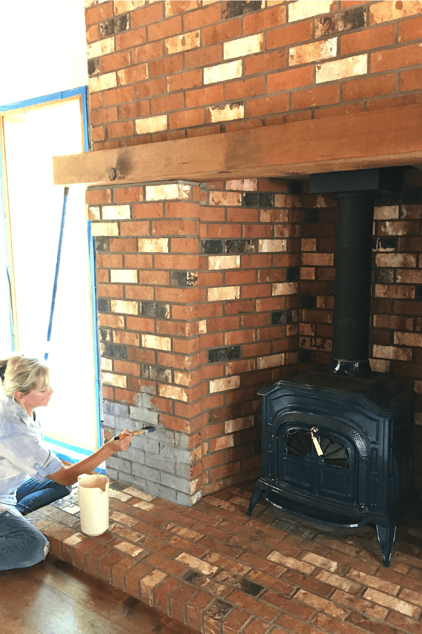 Annie Sloan Chalk Paint - fireplace | ReluctantEntertainer.com