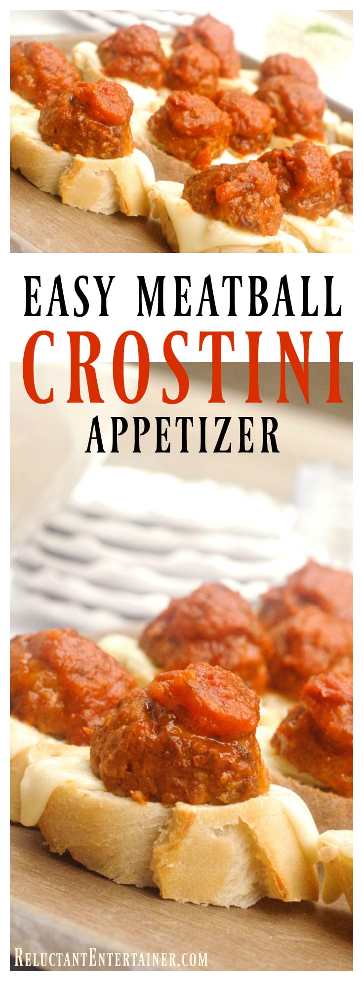 Easy Meatball Crostini Appetizer