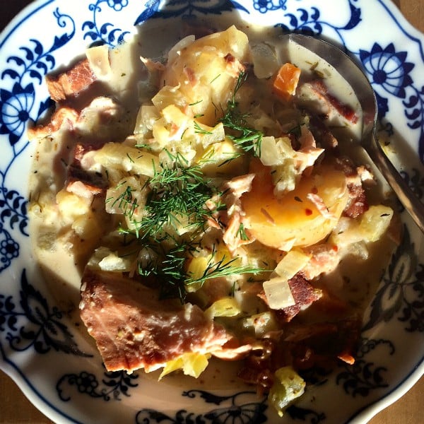 Salmon Chowder at ReluctantEntertainer.com