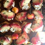 White Peach Goat Cheese Appetizer is perfect for summer entertaining or a light snack, made with fresh white peaches and fresh thyme!