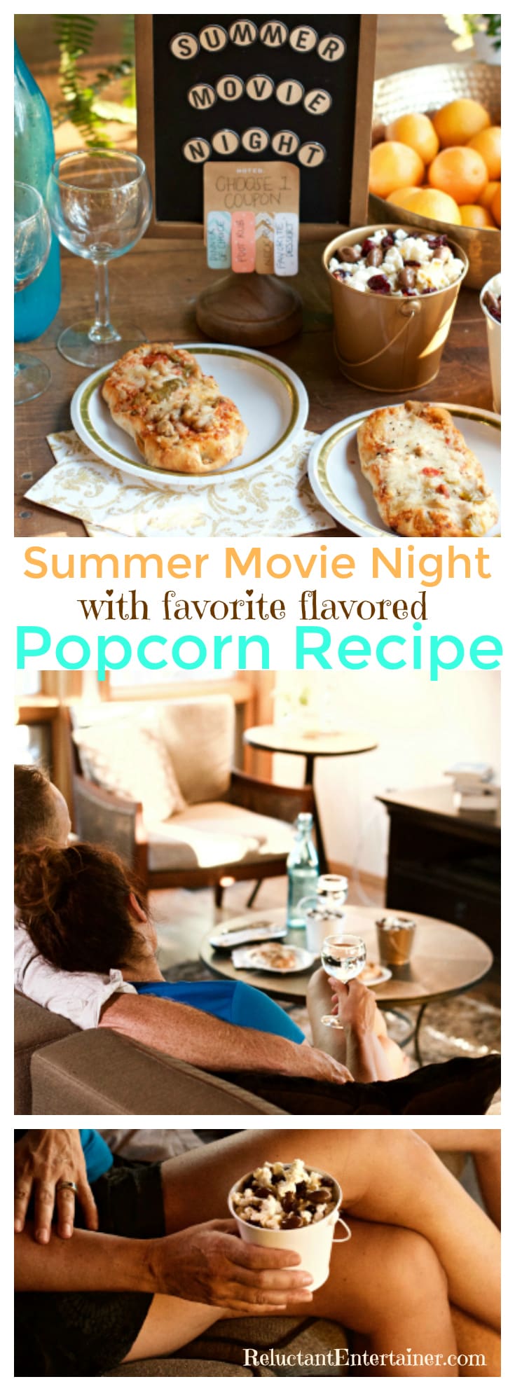 Create a lasting memory of fun and relaxation for a Summer Movie Night, and your favorite flavored popcorn | ReluctantEntertainer.com