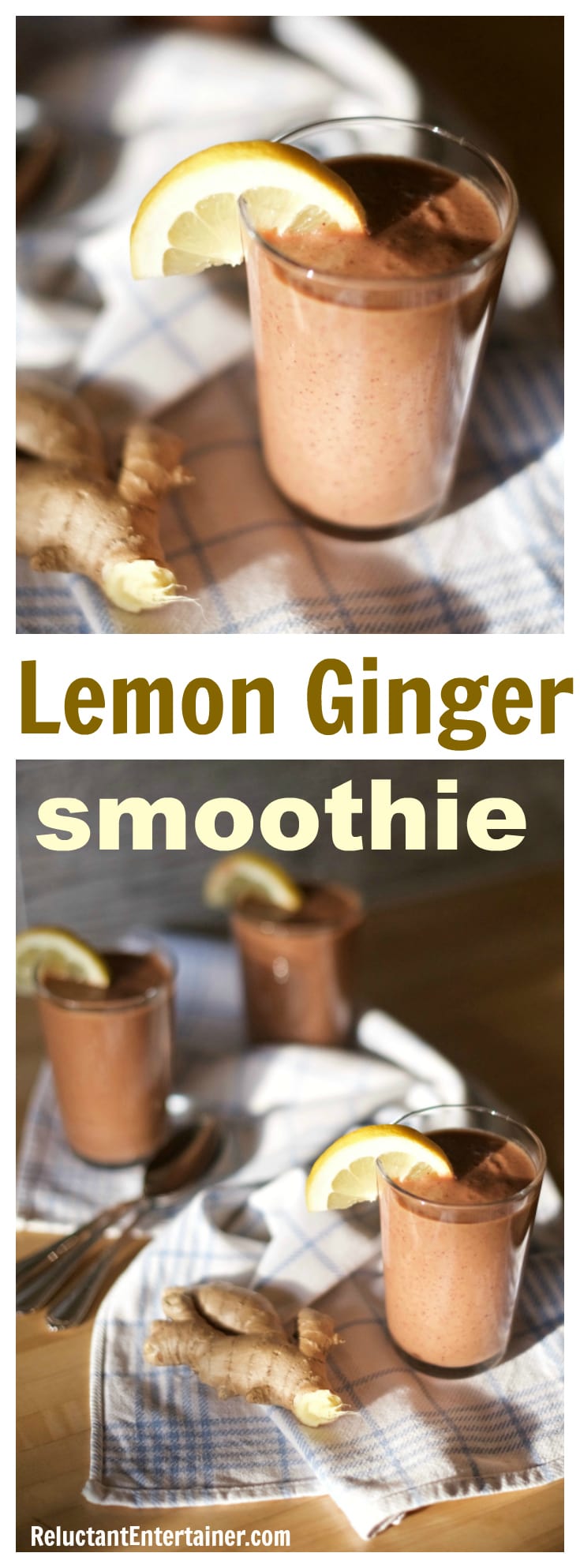 Lemon Ginger Smoothie Recipe with Kitchen "Open Shelving" - Reluctant ...