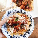 Yellow Squash Zoodles with Meatballs